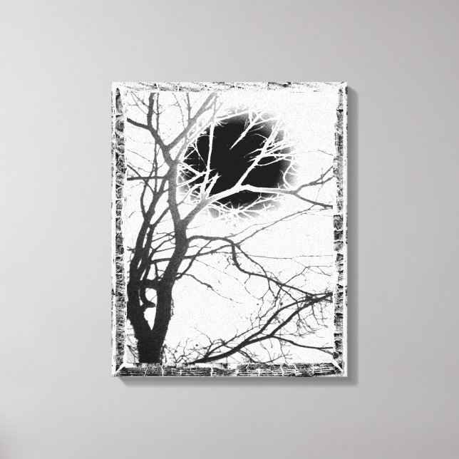 Moonlight Silhouette Canvas Print (Front)