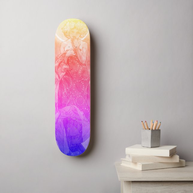 Moonlight Skateboard Deck, Rainbow Hues (Wall Art)