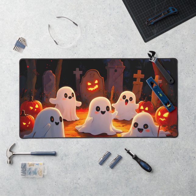 Moonlight Spooky Ghost Tales Desk Mat (Workstation)