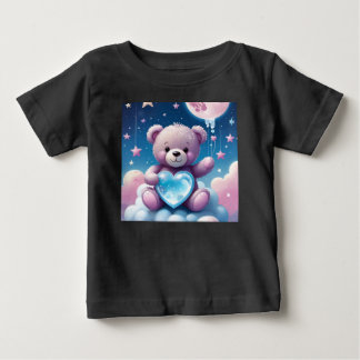 Moonlight Teddy – Dreamy Nights Baby T-Shirt