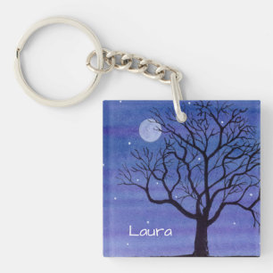 Moonlight Tree Keychain