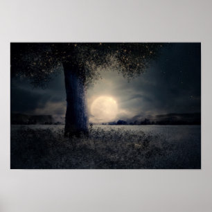 Moonlight Tree Poster