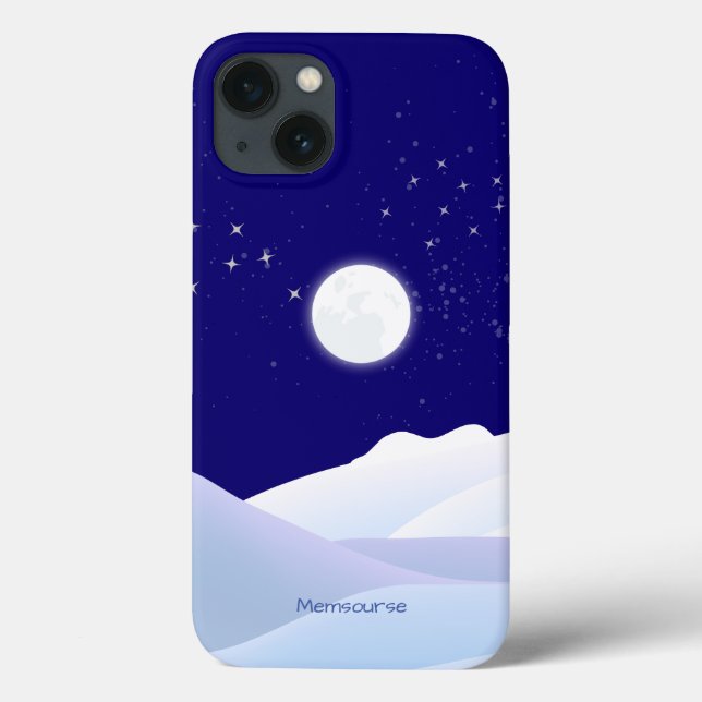 Moonlight Twinkle Star Snown Landscape Modern  Case-Mate iPhone Case (Back)