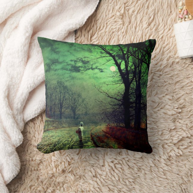 Moonlight Walk  Throw Pillow (Blanket)