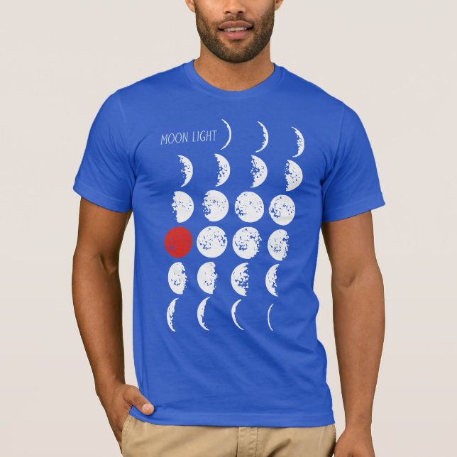 MOONLIGHT white & red + your ideas T-Shirt (Front)