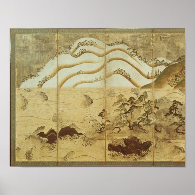 Moonlight Winter Landscape Poster (Front)