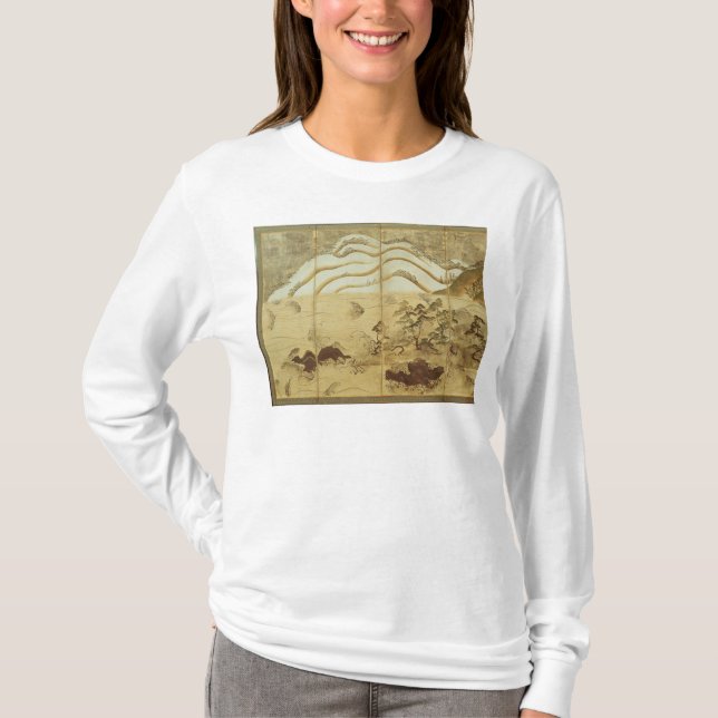 Moonlight Winter Landscape T-Shirt (Front)