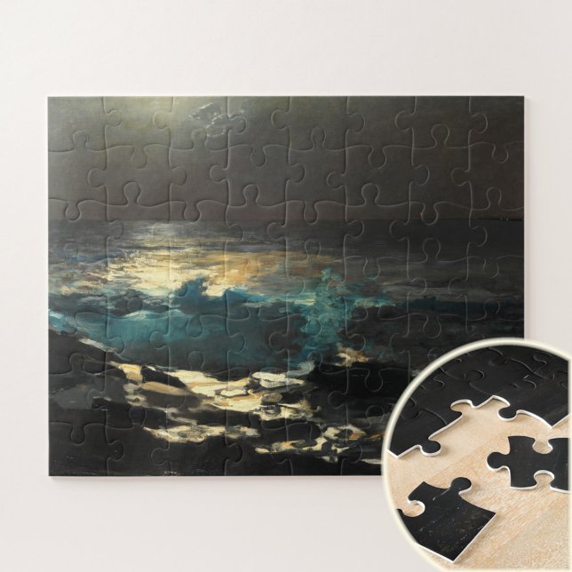 Moonlight, Wood Island Light by Winslow Homer. Jigsaw Puzzle (Creator Uploaded)
