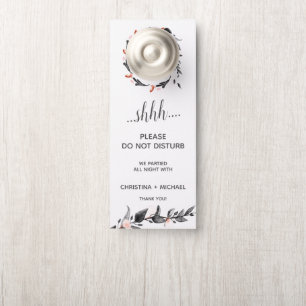 Moonlight Wreath Wedding Guest Do Not Disturb Door Hanger