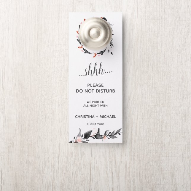 Moonlight Wreath  |  Wedding Guest Do Not Disturb Door Hanger (On Knob)