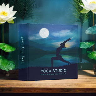 Moonlight Yoga Meditation Crescent moon Salutation Binder