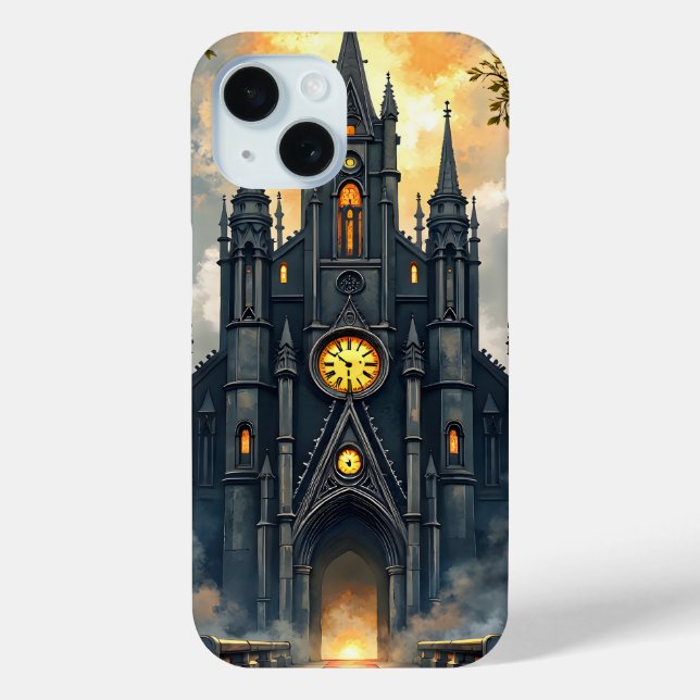 Moonlit Aisle of Eternal Vows –Gothic Wedding Gate Case-Mate iPhone Case (Back)