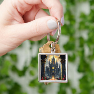 Moonlit Aisle of Eternal Vows –Gothic Wedding Gate Keychain