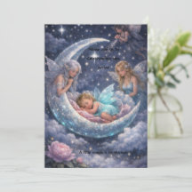 Moonlit Arrival baby invite