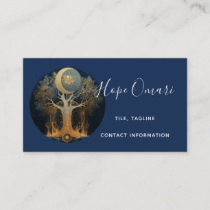 Moonlit Ascension   Tree of Life Design Business Card