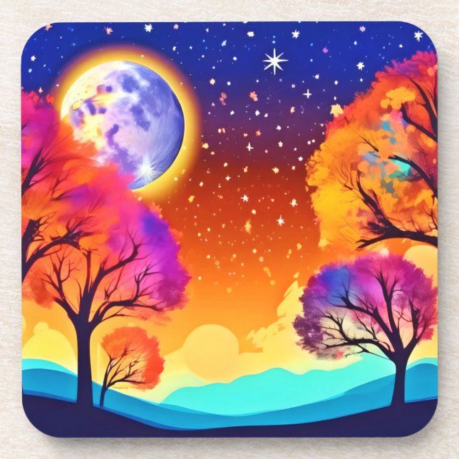 Moonlit Autumn Dream Coaster (Front)