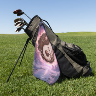 Moonlit Balance – Yin Yang of Eternal Light. Golf Towel