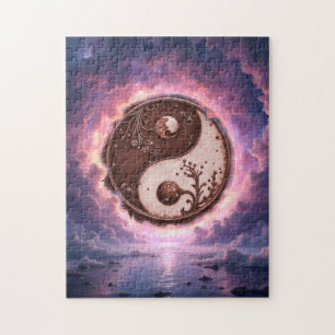 Moonlit Balance – Yin Yang of Eternal Light. Jigsaw Puzzle