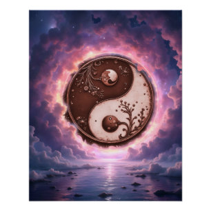 Moonlit Balance – Yin Yang of Eternal Light. Poster