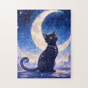 Moonlit Black Cat Puzzle