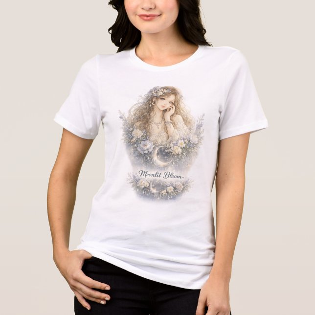 Moonlit Bloom Tri-Blend Shirt (Front)