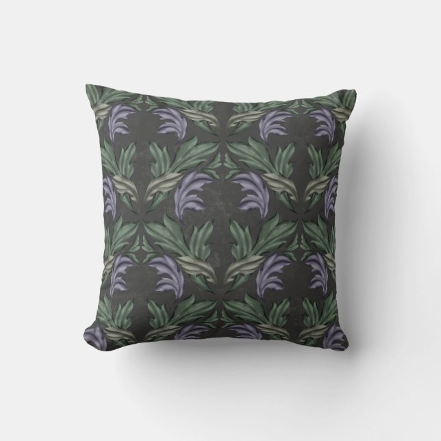Moonlit Blooms Decorative Pillow (Front)