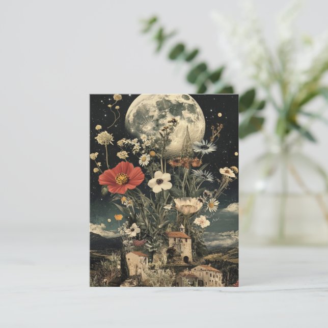 Moonlit Blooms Over Rustic Charm (Standing Front)