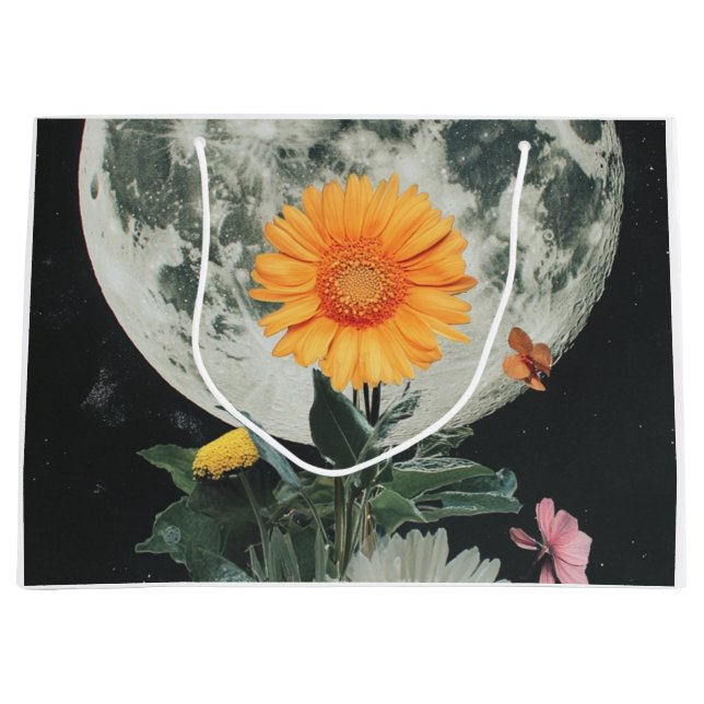 Moonlit Blooms Over Rustic Charm (2) Large Gift Bag (Front)