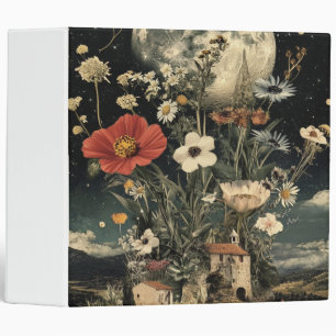 Moonlit Blooms Over Rustic Charm Binder