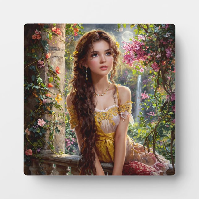 Moonlit Blossom Maiden Plaque (Front)