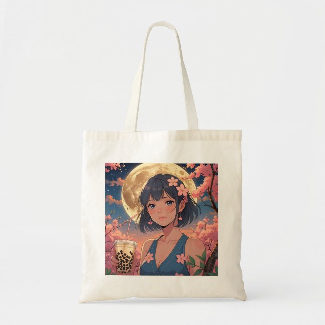 Moonlit Blossom Tote Bag (Front)