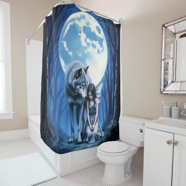 Moonlit Bond – The Wolf and the Gothic Fairy.   (In Situ)
