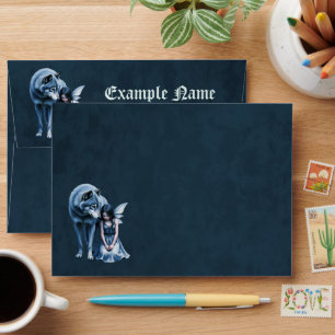 Moonlit Bond – The Wolf and the Gothic Fairy.   Envelope