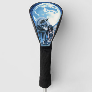 Moonlit Bond – The Wolf and the Gothic Fairy. Golf Head Cover