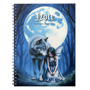 Moonlit Bond – The Wolf and the Gothic Fairy.   Notebook