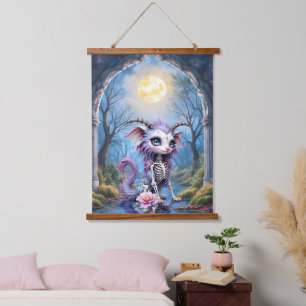 Moonlit Bones – Guardian of Forgotten Dreams. Hanging Tapestry