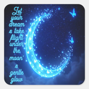 Moonlit Butterflies - Magical Glow Sticker
