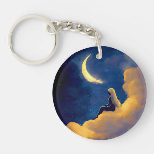 Moonlit Clouds Acrylic Keychain