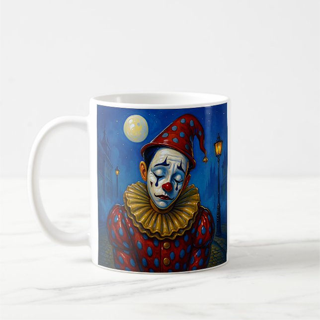 Moonlit Clown Coffee Mug (Left)