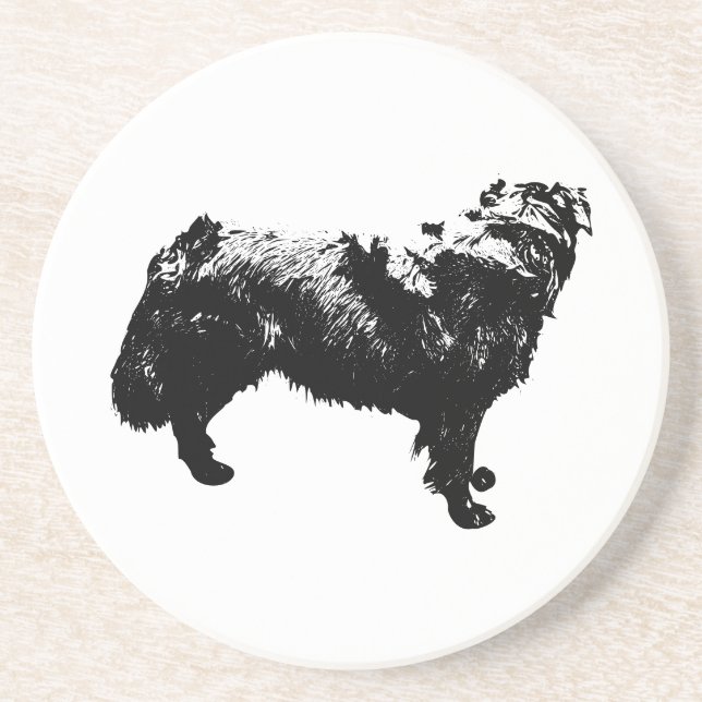 Moonlit Coat Shine Coaster (Front)