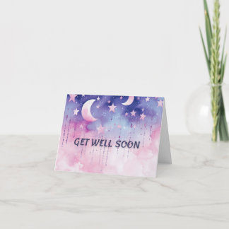 Moonlit Comfort: Get Well Soon Greeting Card