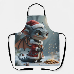 Moonlit Cookie Bandit – The Grey Christmas Dragon. Apron
