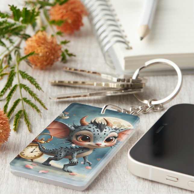 Moonlit Creature Caelum Tickwing  Keychain (Front Right)