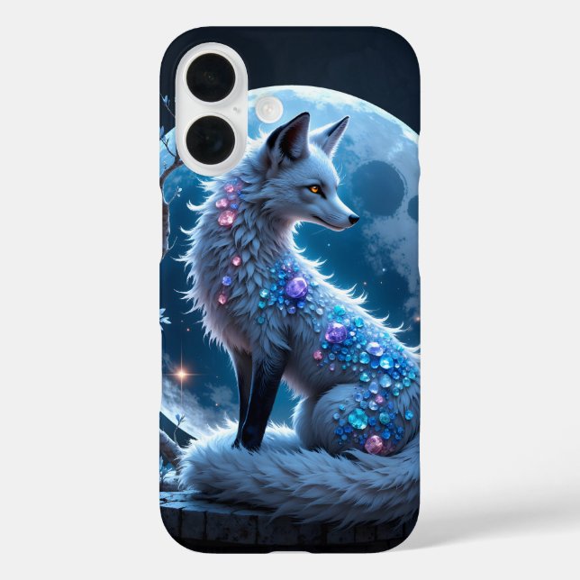 Moonlit Crystal Fox – Guardian of Silent Dreams.  Case-Mate iPhone Case (Back)