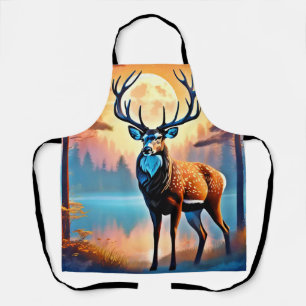 Moonlit Deer Stance Apron