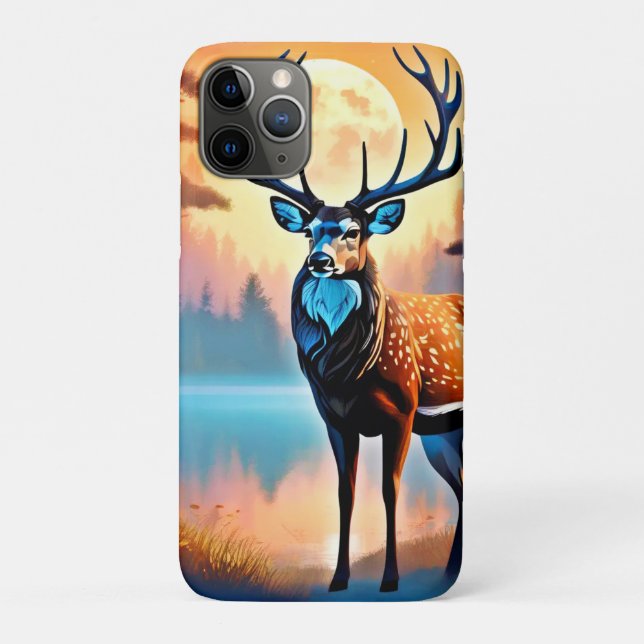 Moonlit Deer Stance Case-Mate iPhone Case (Back)