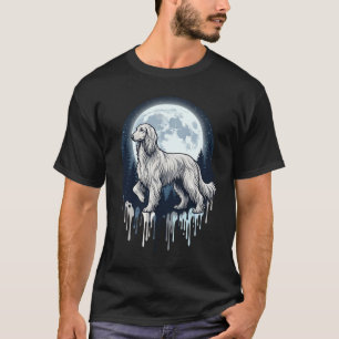 Moonlit Dog Forest Night Vector Art T-Shirt