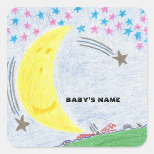 Moonlit Dreams Baby Shower or New Baby Stickers