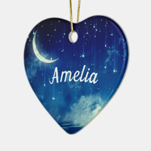 MOONLIT DREAMS PERSONALIZED CELESTIAL CERAMIC ORNAMENT