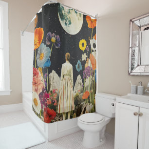 Moonlit Elegance - Back View of Woman with Moon 3